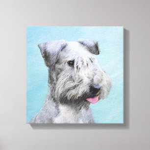 Cesky Terrier Painting - Cute Original Dog Art Canvas Print