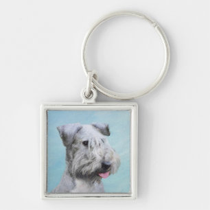 Cesky Terrier Painting - Cute Original Dog Art Key Ring