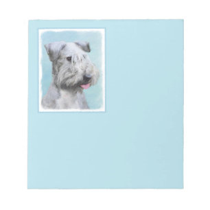Cesky Terrier Painting - Cute Original Dog Art Notepad