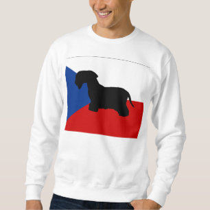 cesky terrier silo czech-republic flag sweatshirt