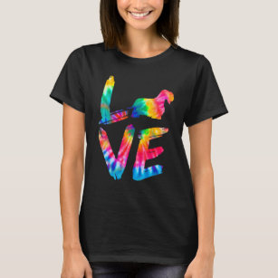 Cesky Terrier Tie Dye Love Dog Mum Dad T-Shirt