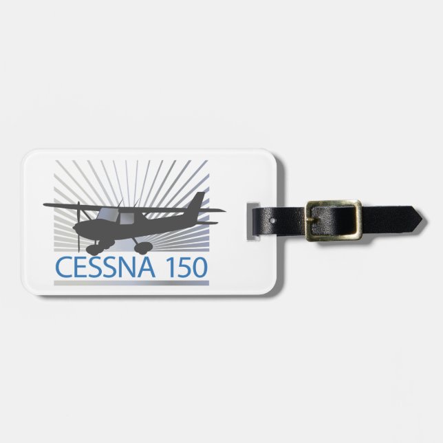 Cessna 150 Aeroplane Luggage Tag (Front Horizontal)