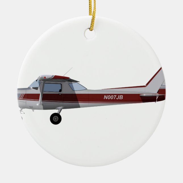Cessna 152 392392 ceramic tree decoration (Front)