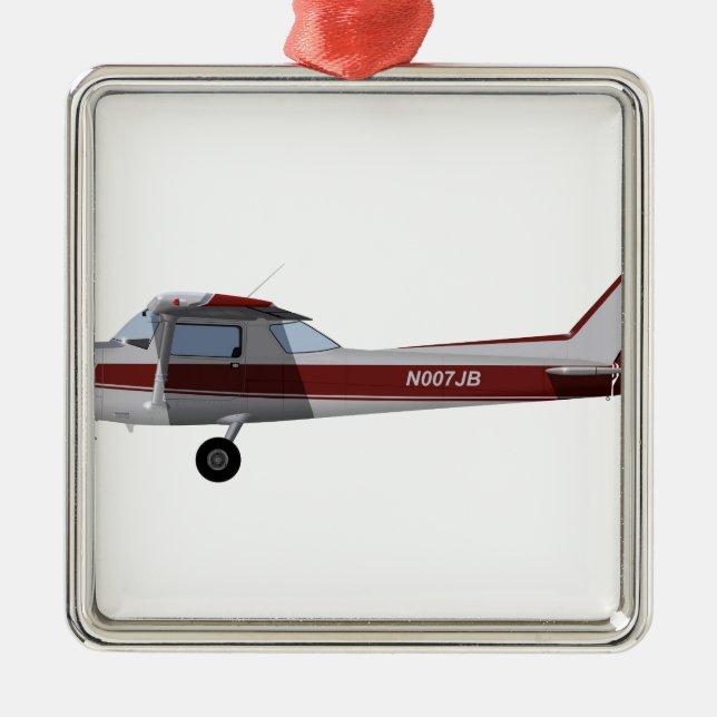 Cessna 152 392392 metal tree decoration (Front)
