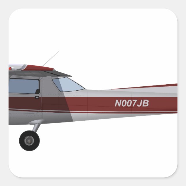 Cessna 152 392392 square sticker (Front)