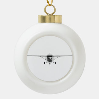 Cessna 152 ceramic ball christmas ornament