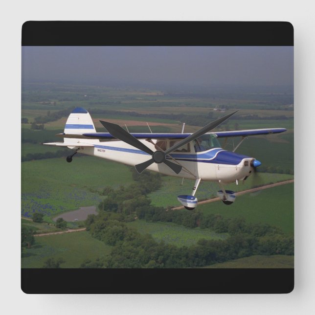 Cessna 170, 1948,_Classic Aviation Square Wall Clock (Front)