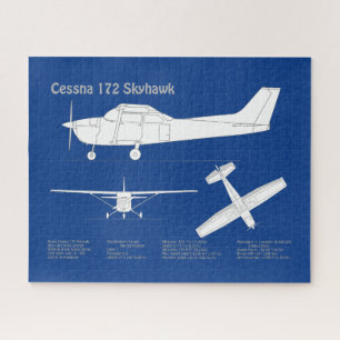 Cessna 172 Skyhawk - Airplane Blueprint Plans  ABD Jigsaw Puzzle