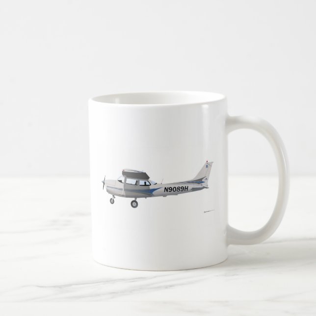 Cessna 172 Skyhawk Blue Coffee Mug (Right)