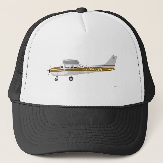 Cessna 172 Skyhawk Brown Trucker Hat (Front)