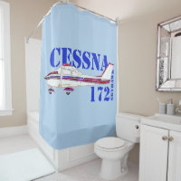 Cessna 172 Skyhawk Illustration Bold Text Design