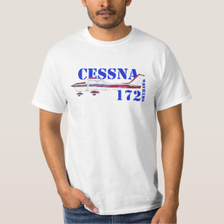 Cessna 172 Skyhawk Illustration Bold Text Design T-Shirt