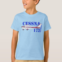 Cessna 172 Skyhawk Illustration Bold Text Design