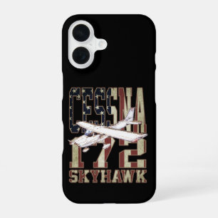 Cessna 172 Skyhawk with Vintage United States Flag iPhone 16 Case