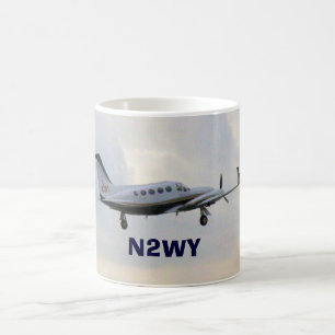Cessna 414 in Flight, N2WY Coffee Mug