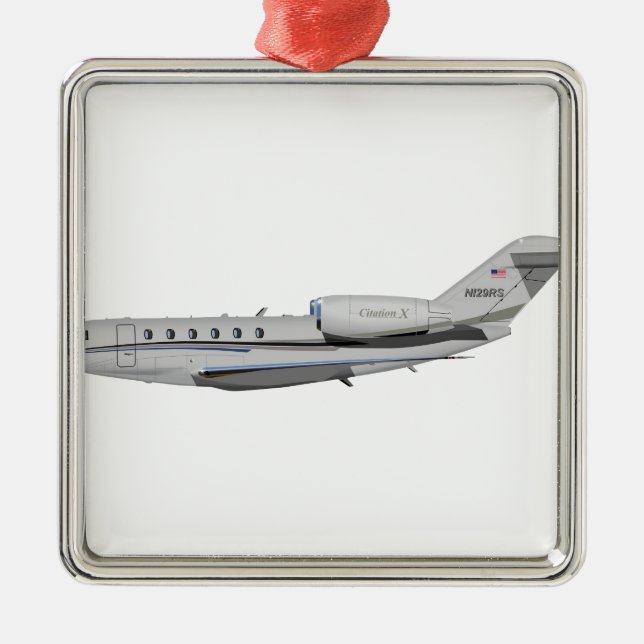 Cessna 750 Citation X 426426 Metal Tree Decoration (Front)