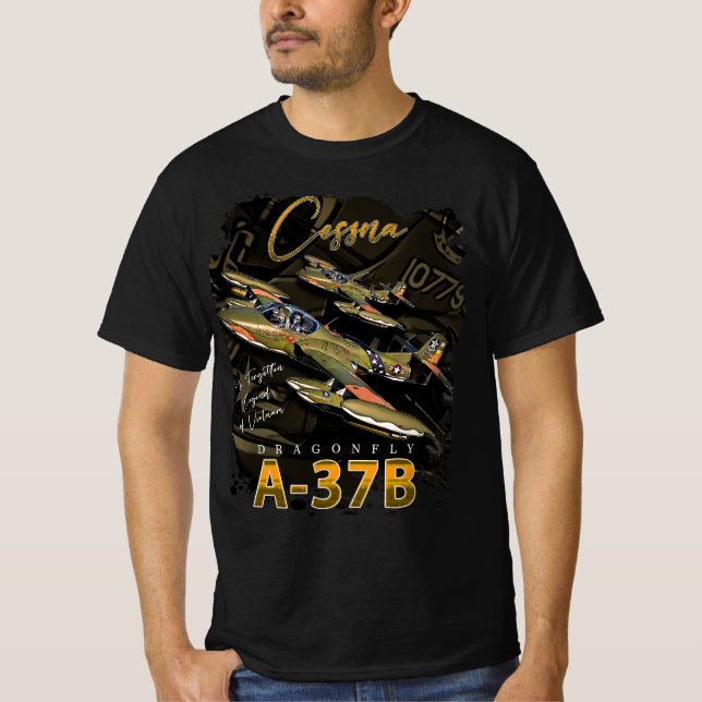 Cessna A-37 Dragonfly American Light Attack Aircra T-Shirt (Front)