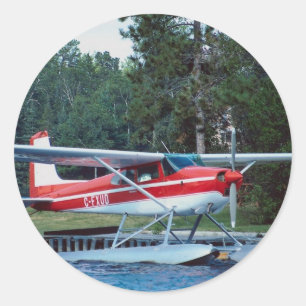 Cessna floatplane classic round sticker