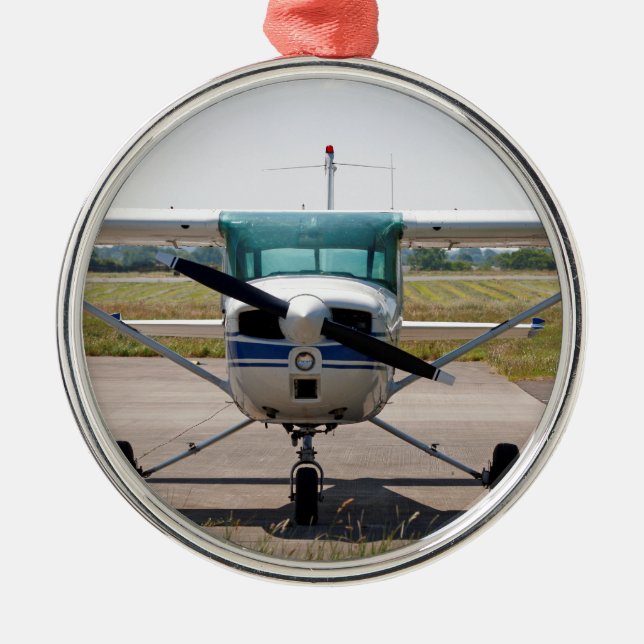 Cessna light aircraft metal tree decoration (Front)