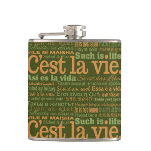 C'est La Vie custom flask