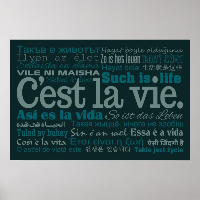 C'est La Vie custom poster (Front)