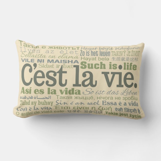 C'est La Vie custom throw pillows (Front)