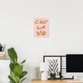 C'est La Vie Hand Lettering Poster - Polka Dots (Home Office)