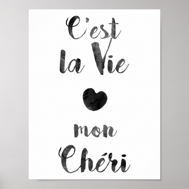 C'est la Vie mon Chéri Poster (Front)