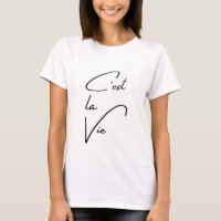 C'est La Vie Popular French Quote Typography Black
