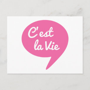 C'est la vie, "that's life" french word art, text postcard