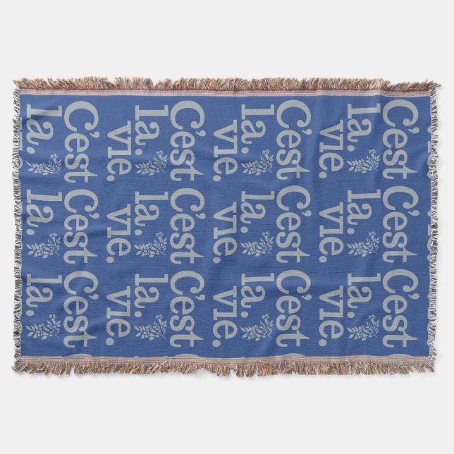 C'est La Vie throw blanket (Front)