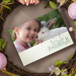 C'est le printemps - add photo postcard