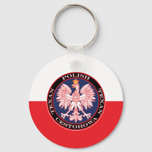 Cestohowa Round Polish Texan Key Ring
