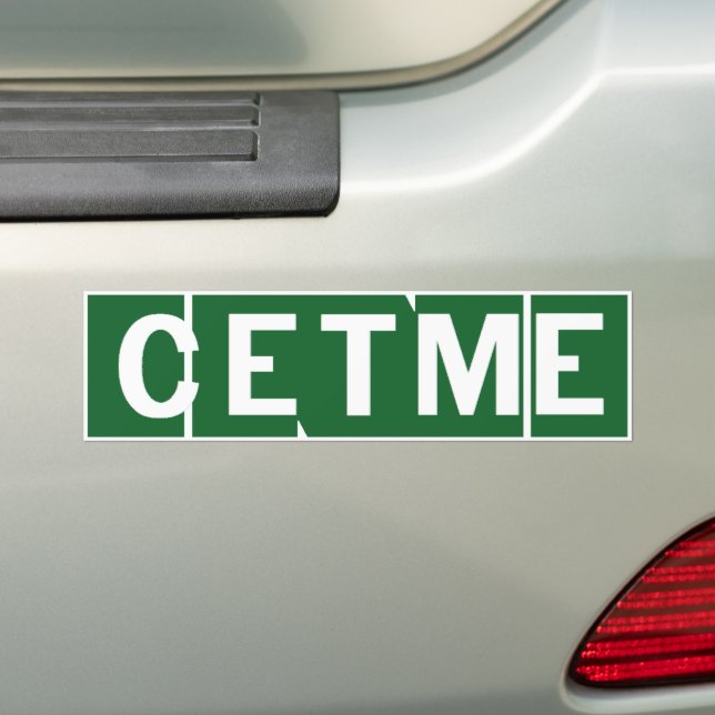 CETME RIFLE BUMPER STICKER (On Car)