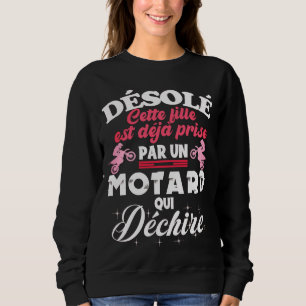Cette fille est déjà prise par motard qui déchire  sweatshirt