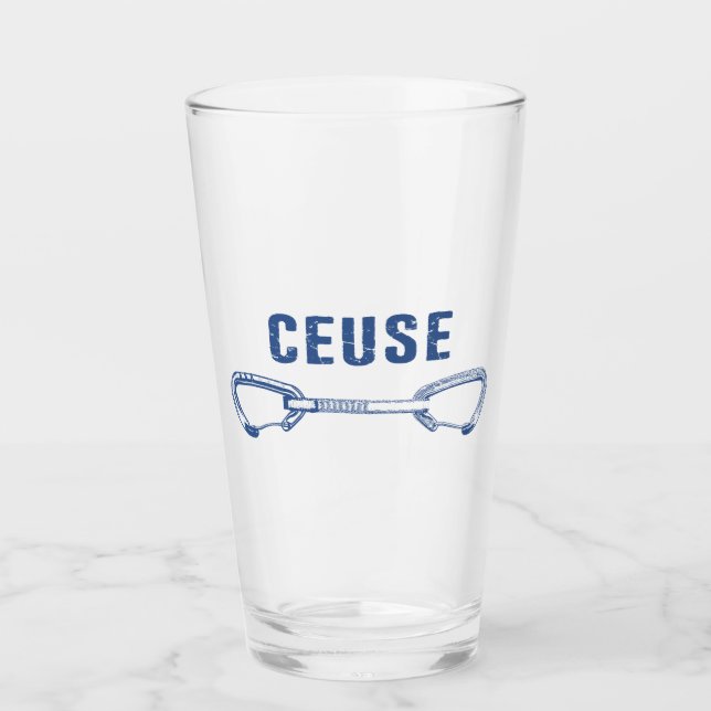 Ceuse France Rock Climbing Quickdraw Glass (Front)
