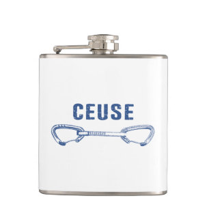 Ceuse France Rock Climbing Quickdraw Hip Flask