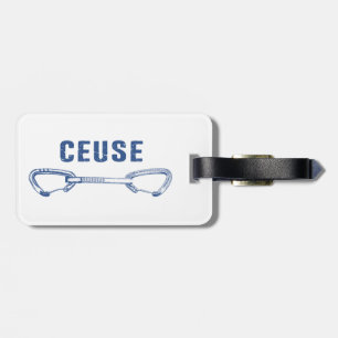 Ceuse France Rock Climbing Quickdraw Luggage Tag