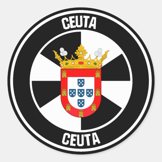 Ceuta Round Emblem Classic Round Sticker (Front)
