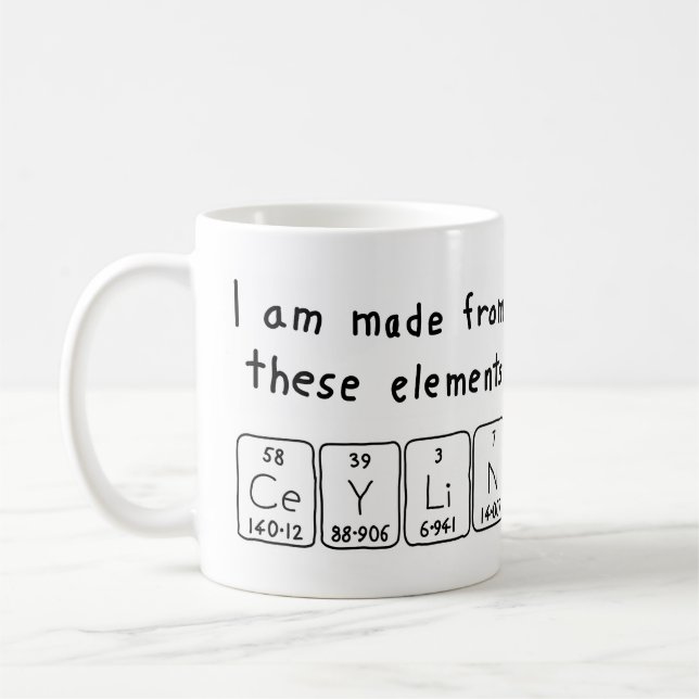 Ceylin periodic table name mug (Left)