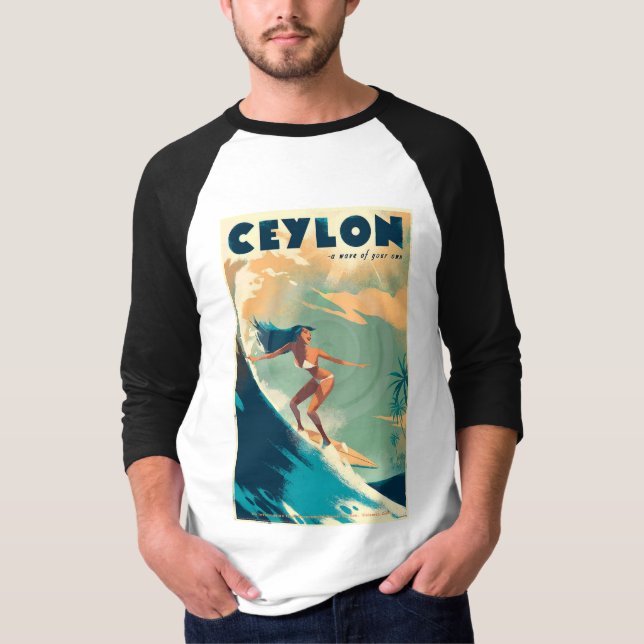 Ceylon Travel Poster T-Shirts New  (Front)