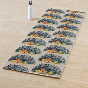 Cezanne Apples and Cloth Vintage Still Life Art Yoga Mat