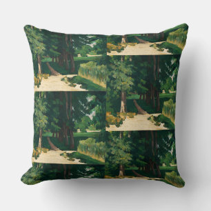 Cezanne Avenue at Jas de Bouffan Vintage Print Cushion