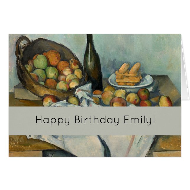 Cezanne Basket Apples Impressionism Art (Front Horizontal)