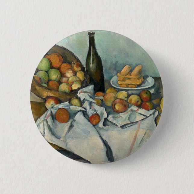 Cezanne Basket Apples Impressionism Art 6 Cm Round Badge (Front)