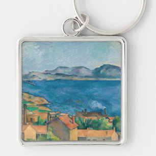 Cezanne - Bay of Marseille, Seen from L'Estaque Key Ring