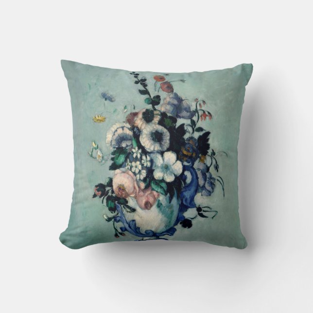 Cezanne Flowers Fine Art Throw Pillow (Front)