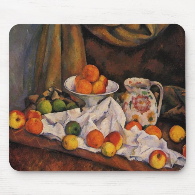 Cezanne: Fruit Bowl, Pitcher and Fruit artwork Mouse Pad (Front)