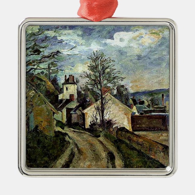 Cezanne - House of Dr. Gachet in Auvers Metal Tree Decoration (Front)