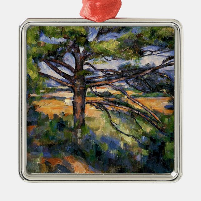 Cezanne - Large Pine and Red Earth, Metal Tree Decoration (Front)